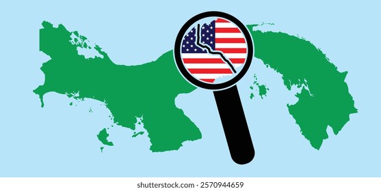 Panama political map. Panama canal,  81 kilometers long canal that divides the country in two. This allows shipping to take a short route between the Pacific Ocean and the Caribbean Sea. Conflict.