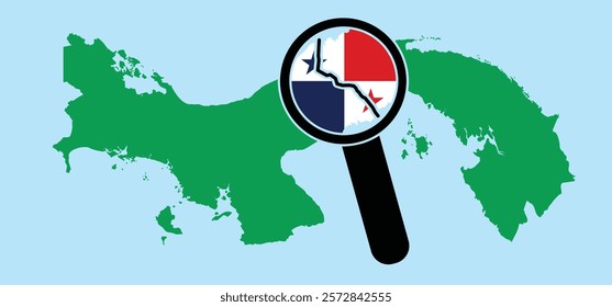 Panama political map. Panama canal,  81 kilometers long canal that divides the country in two. This allows shipping to take a short route between the Pacific Ocean and the Caribbean Sea. Conflict.