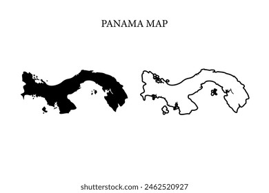 Panama region country map vector