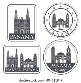 Panama. Rubber and stamp. EPS 10. Vector illustration