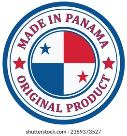 Panama. The sign premium quality. Original product. Framed with the flag of the country