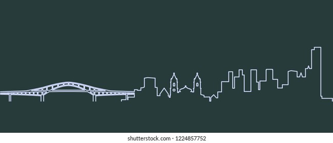Panama Single Line Skyline