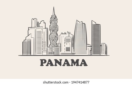 Línea aérea de Panamá, dibujo ilustrativo