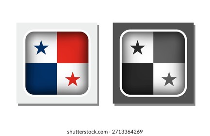 Ícone de Sinalizador Arredondado Quadrado do Panamá