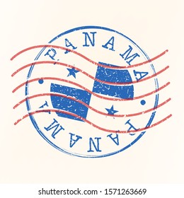 Panama Stamp Postal. Silhouette Seal. Passport Round Design. Vector Icon. Design Retro Travel. National Symbol.