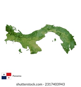 Panama Topography Country  Map Vector