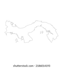 Panama vector country map outline
