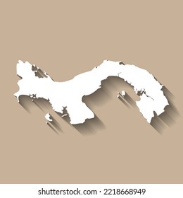 Panama vector country map silhouette