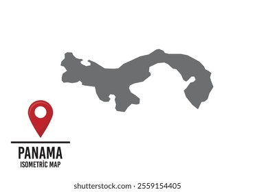 Panama vector map illustration, country map with markings. vector illustration.	
