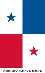 panama vertical flag. proportion 3:2