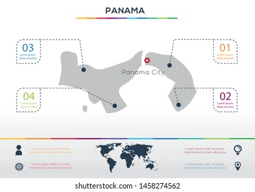 PANAMA-info graphics elements Vector illustration