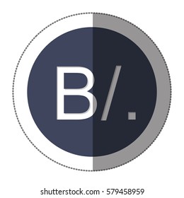 Panamanian balboa currency symbol icon image, vector illustration