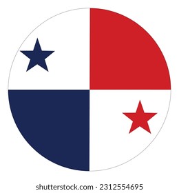 Panamanian flag. Flag of Panama in design shape