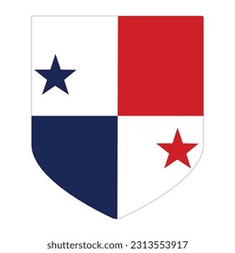 Panamaflagge. Flagge von Panama in Gestaltungsform