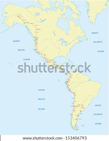 pan-american highway map