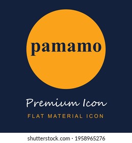Panamo Logo premium material ui ux isolated vector icon in navy blue and orange colors