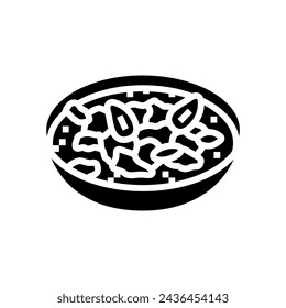 panang curry thai cuisine glyph icon vector. panang curry thai cuisine sign. isolated symbol illustration