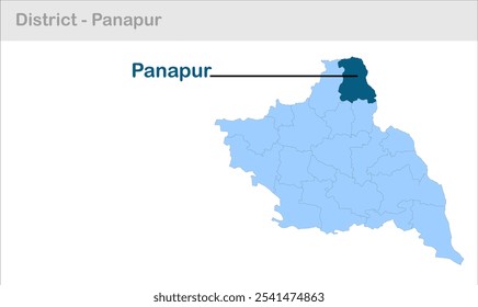 Panapur sub-district map, Distrito de Saran, Estado de Bihar, República de la India, Gobierno de Bihar, Territorio indio, India oriental, política, aldea, turismo