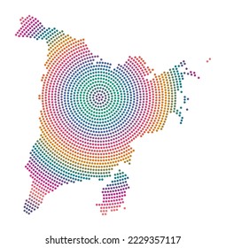 Panay dotted map. Digital style shape of Panay. Tech icon of the island with graduated dots. Classy vector illustration.