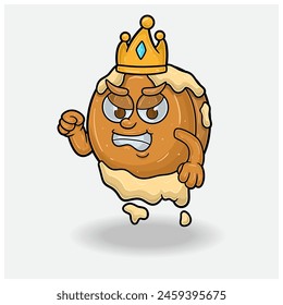 Pancake With Angry expression. Mascot cartoon character for flavor, strain, label and packaging product. Vector Illustration
