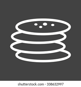 Pancake, brunch, food icon vector image.Can also be used for food iconset. Suitable for mobile apps, web apps and print media. 