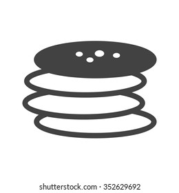 Pancake, brunch, food icon vector image.Can also be used for food iconset. Suitable for mobile apps, web apps and print media. 