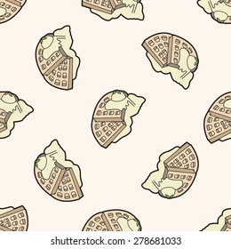 pancake, cartoon seamless pattern background