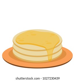 Pancake Cartoon Vector Free Space Text Stock Vector (Royalty Free ...