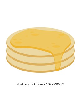Pancake cartoon vector. free space for text. wallpaper. background.