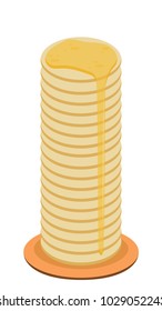 pancake cartoon vector. free space for text. wallpaper. background. condo pancake.