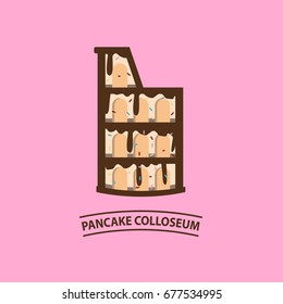 pancake colloseum vector eps 10