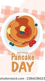 Pancake day poster Traditional food Vector