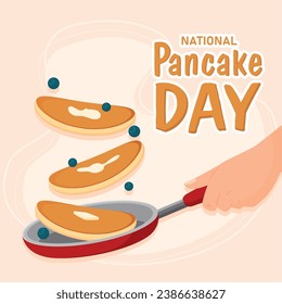 Pancake day poster Traditional food Vector