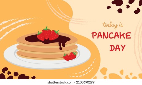 Pancake day Shrove Tuesday banner template illustration vector design