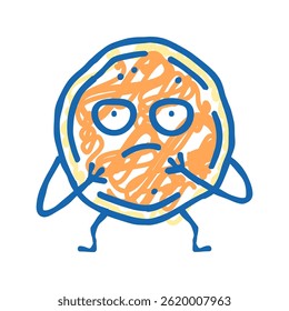 pancake dessert character doodle icon sketch vector. pancake dessert character sign. isolated symbol illustration