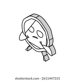 pancake dessert character isometric icon vector. pancake dessert character sign. isolated symbol illustration