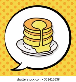 pancake doodle, speech bubble