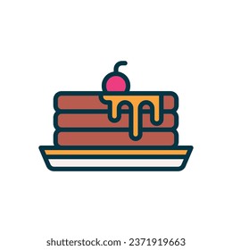 Pfannkuchen füllte Farbsymbol. Vektorsymbol für Ihre Website, Ihr Handy, Ihre Präsentation und Ihr Logo-Design.