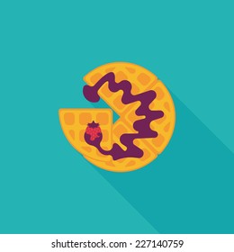 pancake flat icon with long shadow,eps10