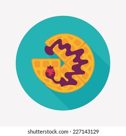 pancake flat icon with long shadow,eps10