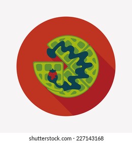 pancake flat icon with long shadow,eps10