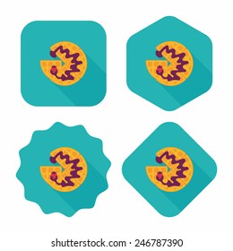 pancake flat icon with long shadow,eps10