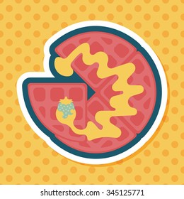 pancake flat icon with long shadow,eps10