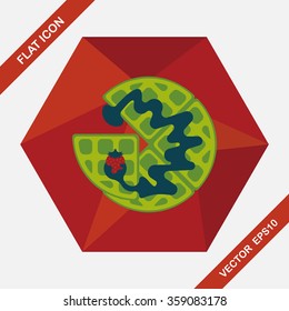 pancake flat icon with long shadow,eps10