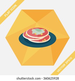 pancake flat icon with long shadow,eps10