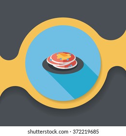 pancake flat icon with long shadow,eps10