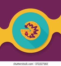pancake flat icon with long shadow,eps10