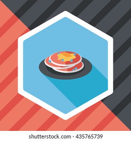 pancake flat icon with long shadow,eps10