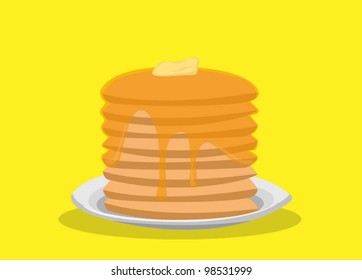 pancake food with nice and simple style of vector