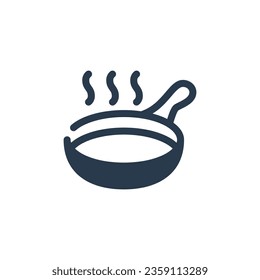 Pancake Frying Pan vector icon illustration